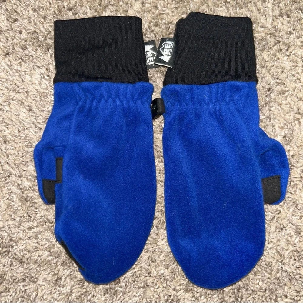 REI Kids Blue and Black Mittens Sz L